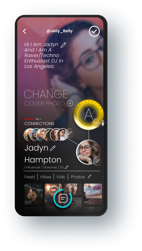 Vibe IRL profile screen