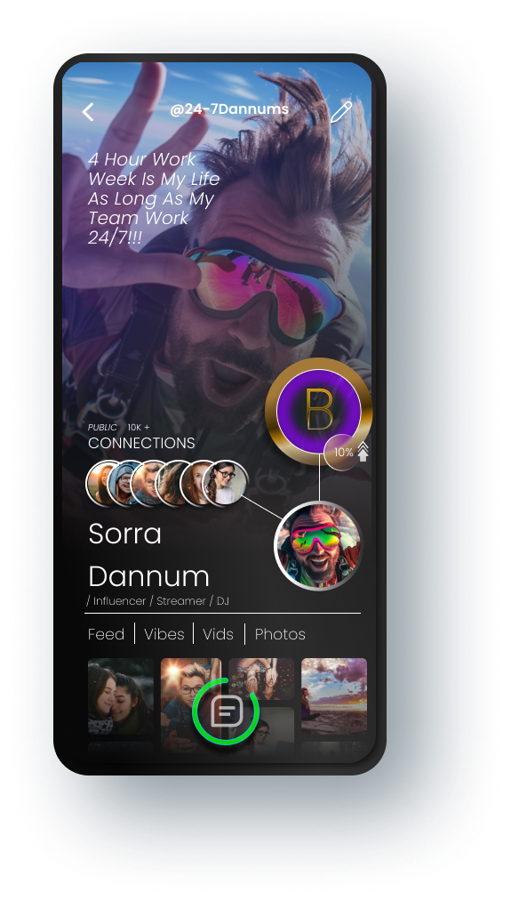 Vibe IRL mood profile screen